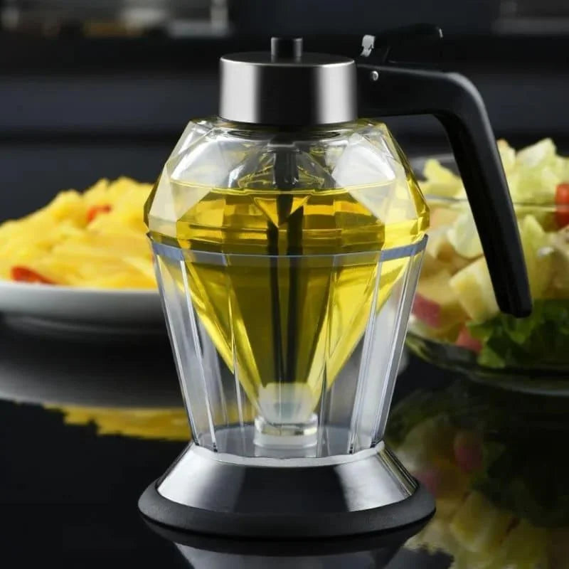 Meleira de Vidro Dispenser para Mel com Base de Aço Inox Lenogue