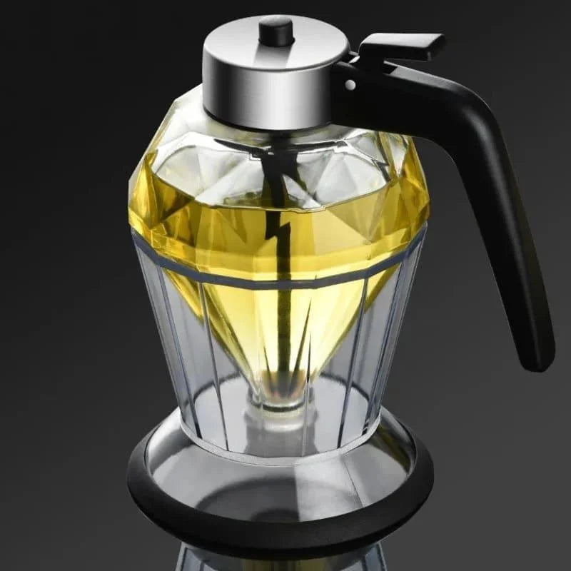 Meleira de Vidro Dispenser para Mel com Base de Aço Inox Lenogue
