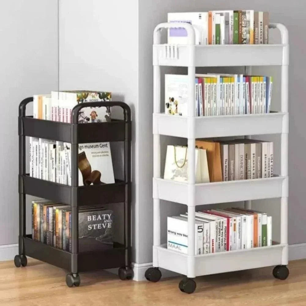 Organizador de Cozinha com Rodas Multiuso Preto ou Branco para Casa Lenogue