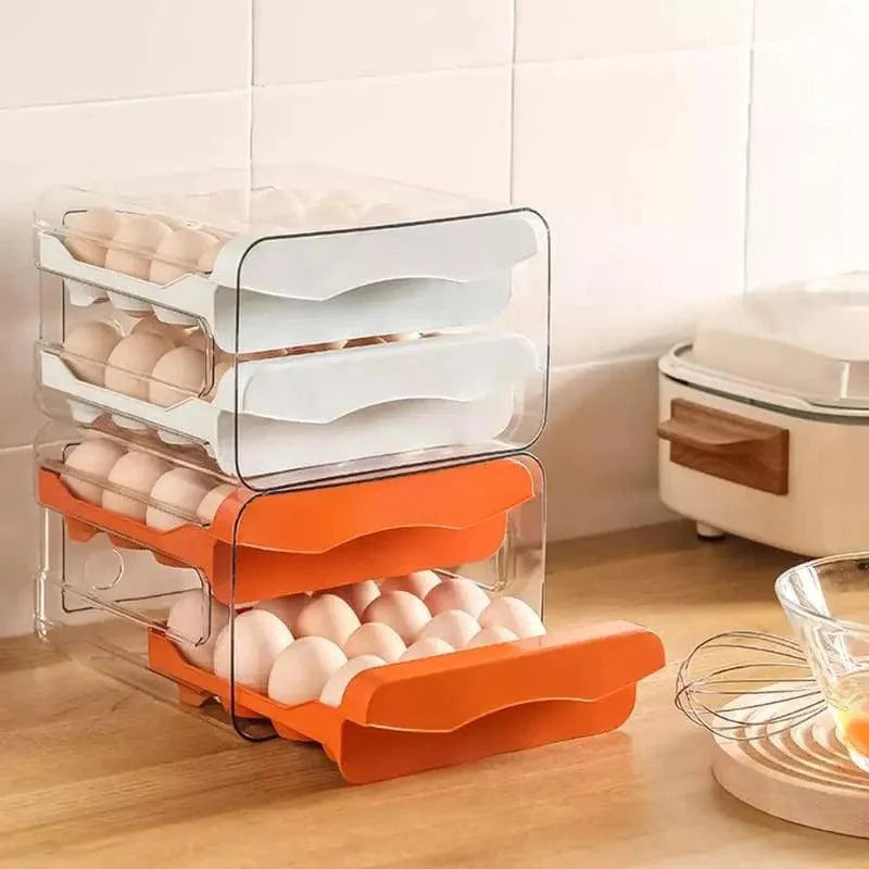 Organizador de Gavetas para Ovos Transparente para Geladeira Lenogue