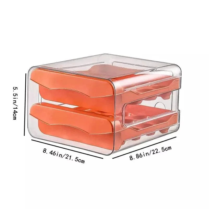 Organizador de Gavetas para Ovos Transparente para Geladeira Lenogue