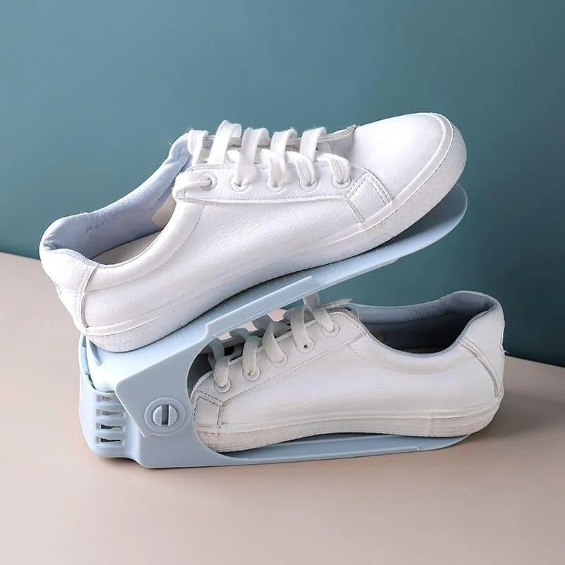 Organizador de Sapatos Ajustável para Closet e Armário Lenogue Azul (kit 6 Peças)