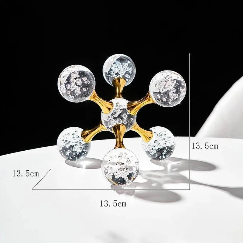 Ornamento de Cristal Molecular para Decoração de Mesa Lenogue