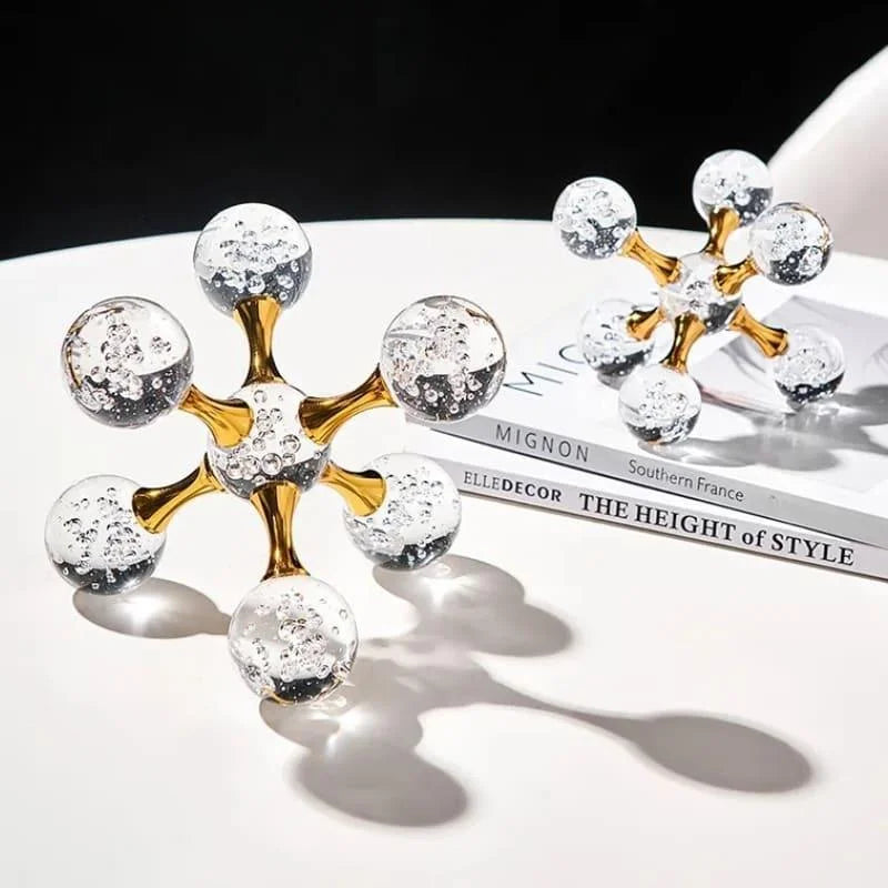 Ornamento de Cristal Molecular para Decoração de Mesa Lenogue