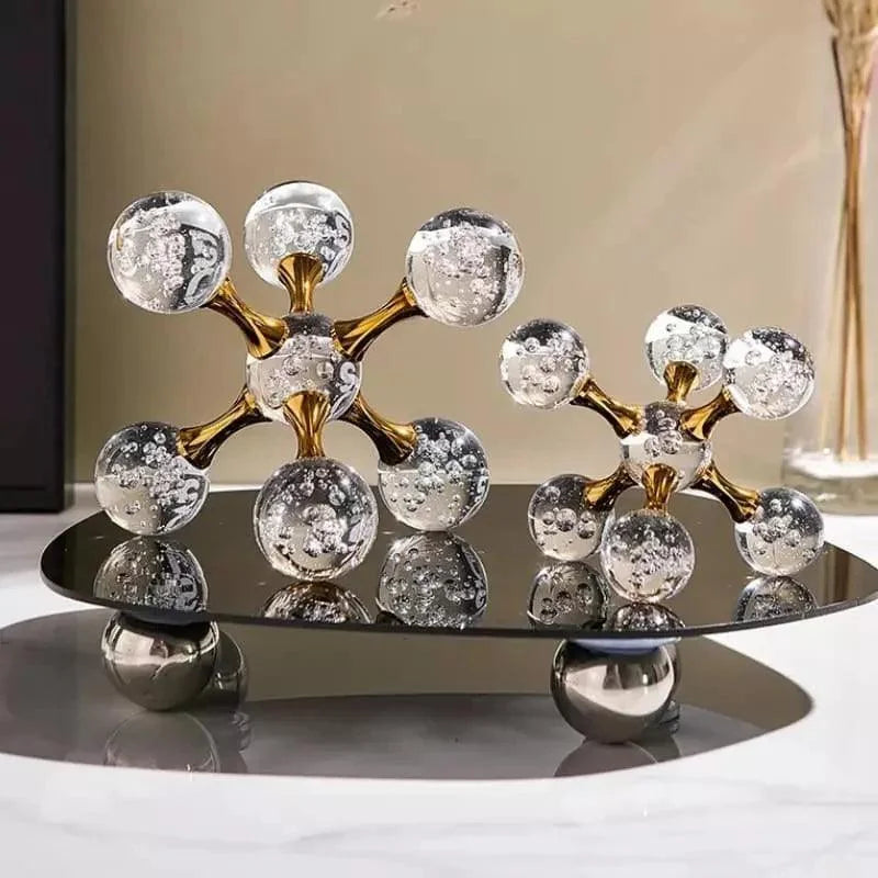 Ornamento de Cristal Molecular para Decoração de Mesa Lenogue