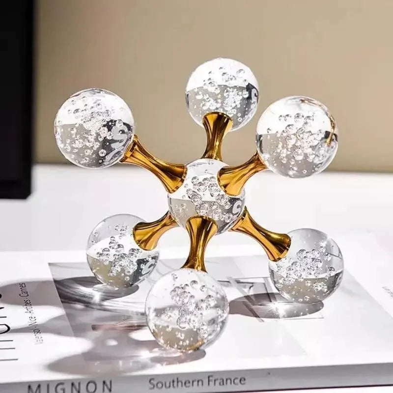 Ornamento de Cristal Molecular para Decoração de Mesa Lenogue