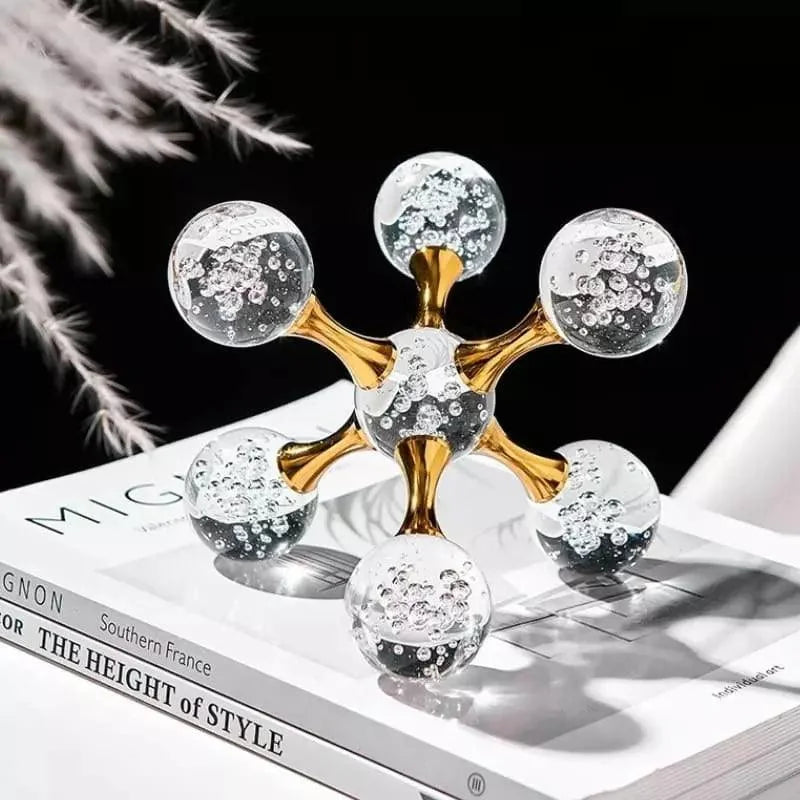 Ornamento de Cristal Molecular para Decoração de Mesa Lenogue Grande
