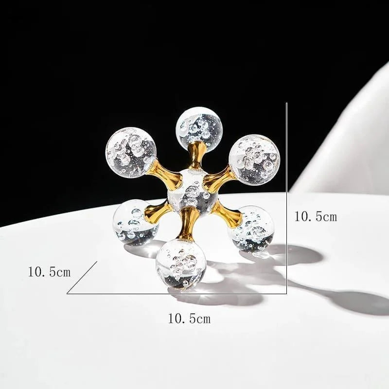 Ornamento de Cristal Molecular para Decoração de Mesa Lenogue Pequeno