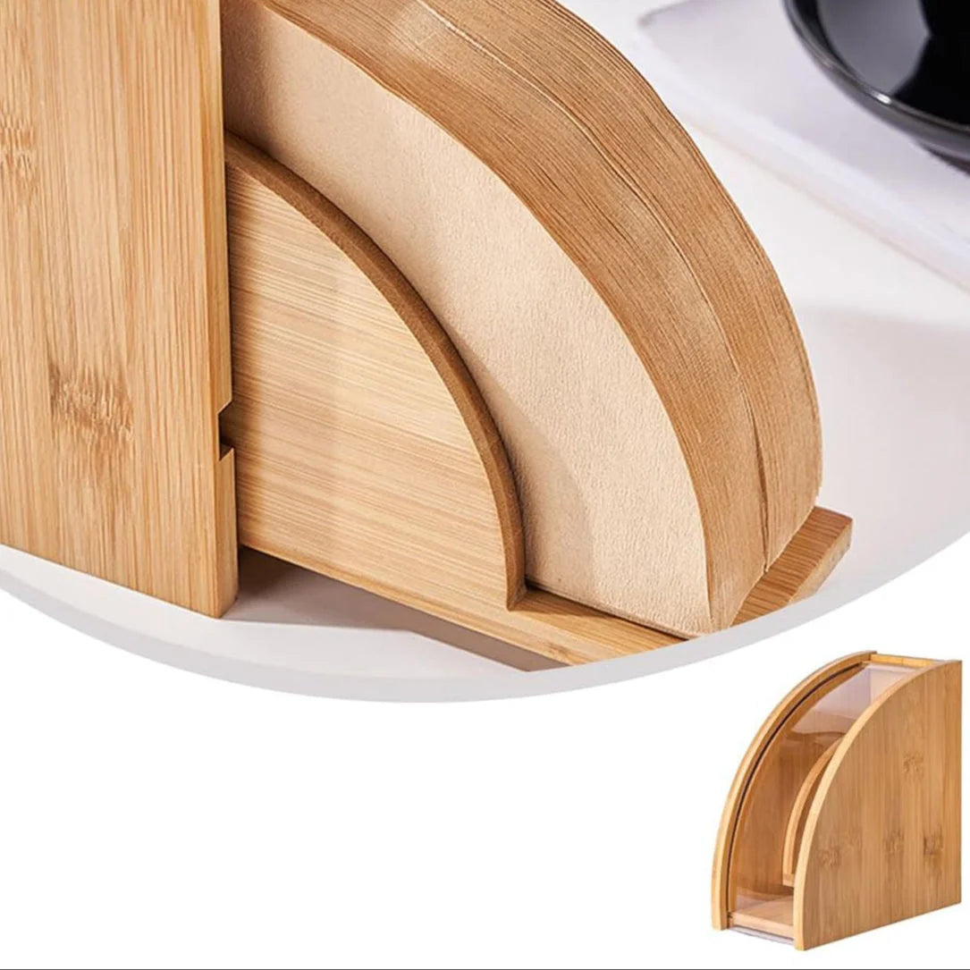 Suporte de Filtro de Café em Bambu para Organização de Cozinha Lenogue