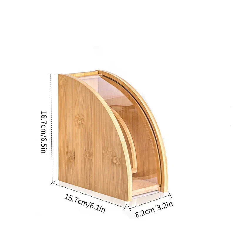 Suporte de Filtro de Café em Bambu para Organização de Cozinha Lenogue