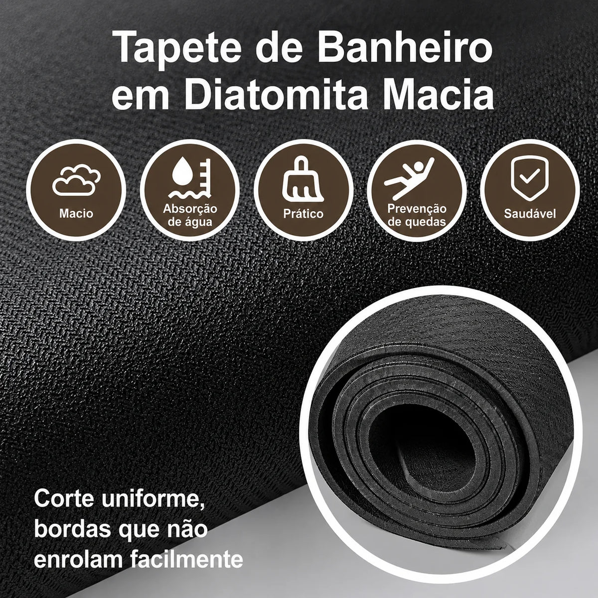 Tapete de Cozinha Doux Linho Absorvente Camadas Antiderrapante Lenogue