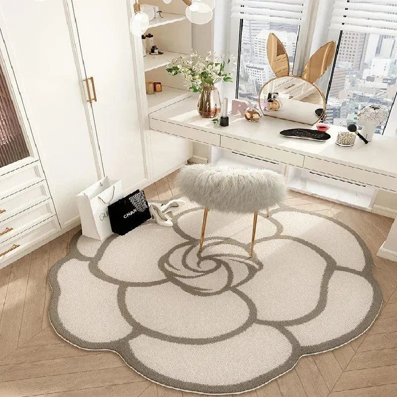 Tapete Francês Estilo Floral Antiderrapante Lenogue