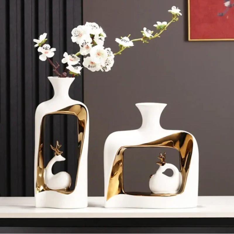 Vaso de Cerâmica Confort Design Moderno Artesanal Lenogue