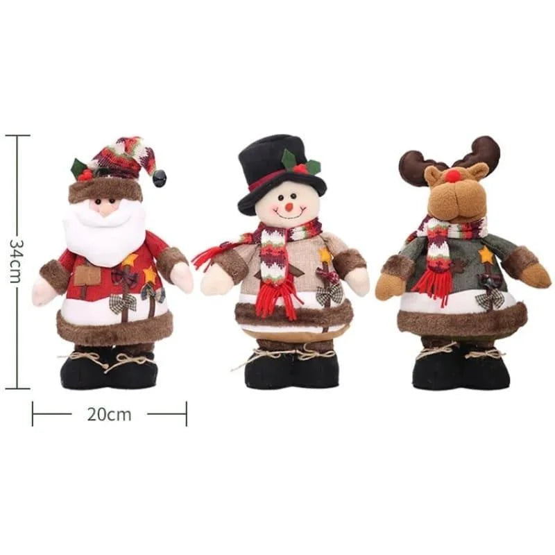 Bonecos de Natal de Pelúcia para Decoração Festiva Lenogue
