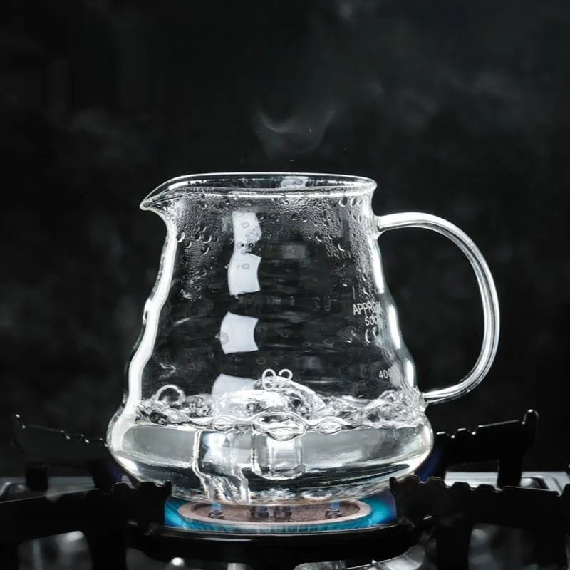 Bule de Café de Vidro Borossilicato com Coador Hario V60 Lenogue
