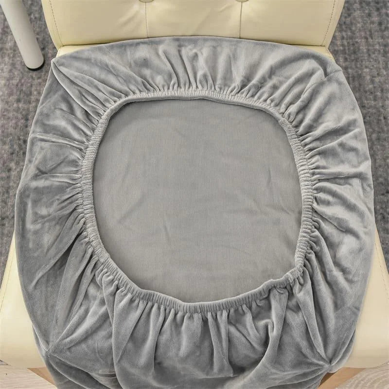 Capa de Cadeira de Jantar Suede Premium Impermeável Cinza Lenogue