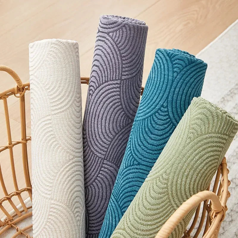 Capa de Sofá Chenille Jacquard Verde Antiderrapante com Relevo Lenogue