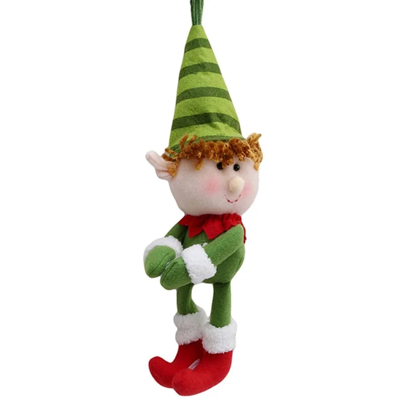 Capa para Garrafa de Vinho Natalina com Papai Noel e Boneco de Neve Lenogue Duende