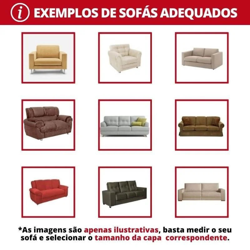 Capa para Sofá Spandex Azul Marinho Impermeável para Sala Lenogue
