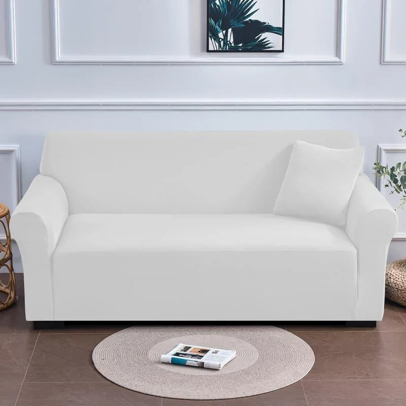 Capa para Sofá Spandex Branco Impermeável para Sala Lenogue 1 lugar (90-140cm)