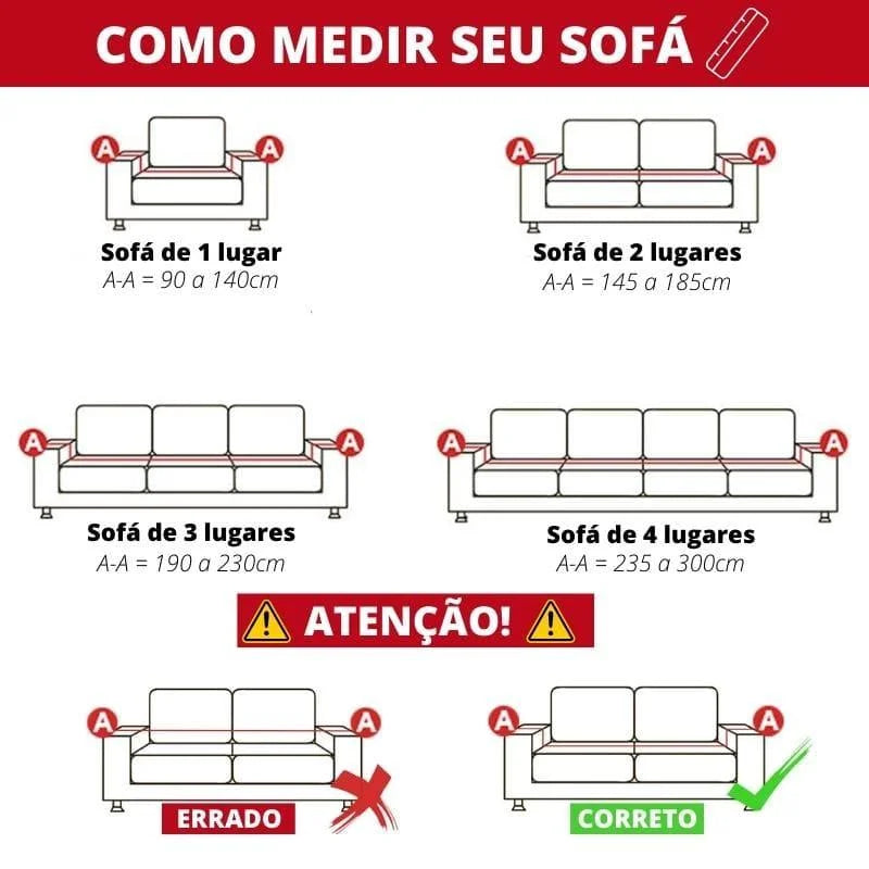 Capa para Sofá Spandex Preto Impermeável para Sala Lenogue