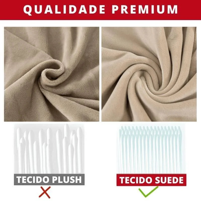 Capa para Sofá Suede Preto Impermeável para Sala Lenogue