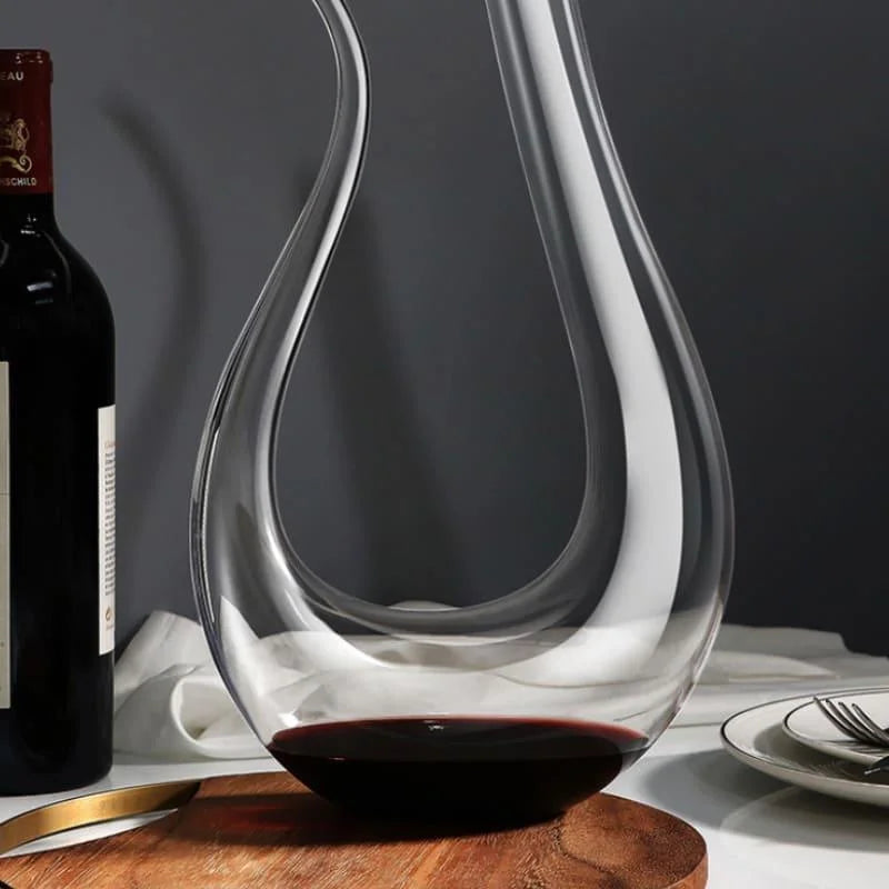 Decanter de Vinho de Vidro em Formato de Cisne 1500ml Lenogue