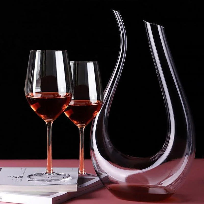 Decanter de Vinho de Vidro em Formato de Cisne 1500ml Lenogue