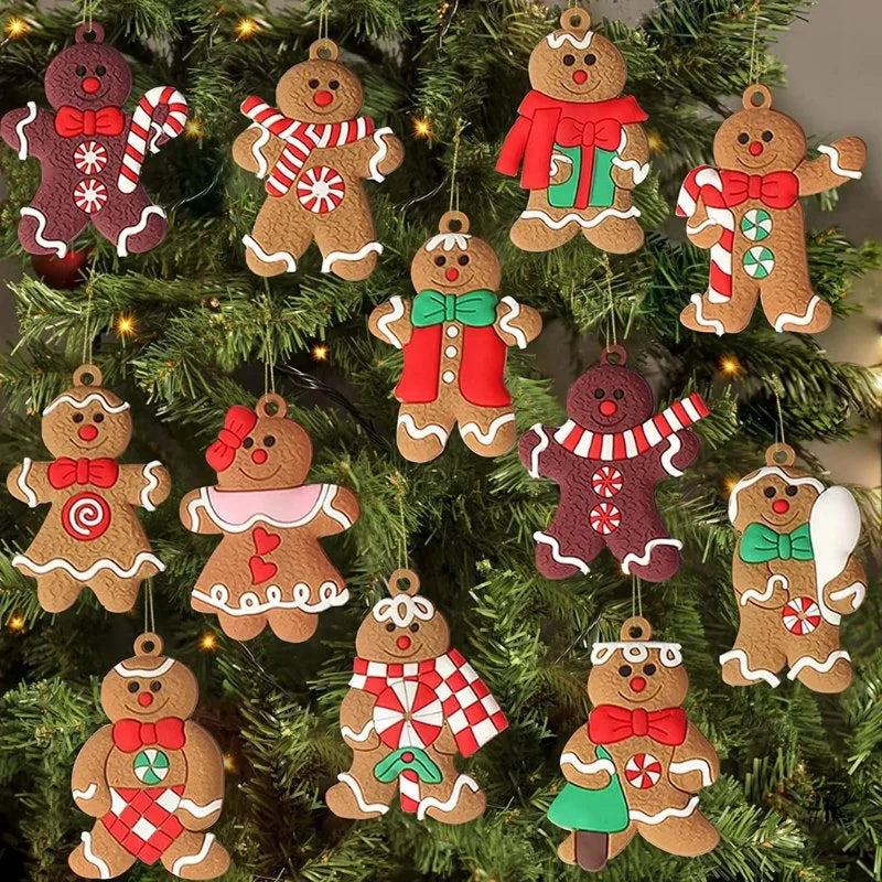 Enfeite de Natal em Formato de Biscoito com 12 Unidades Lenogue