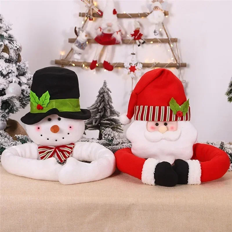 Enfeite de Natal Pelúcia Noel e Boneco de Neve para árvore Lenogue