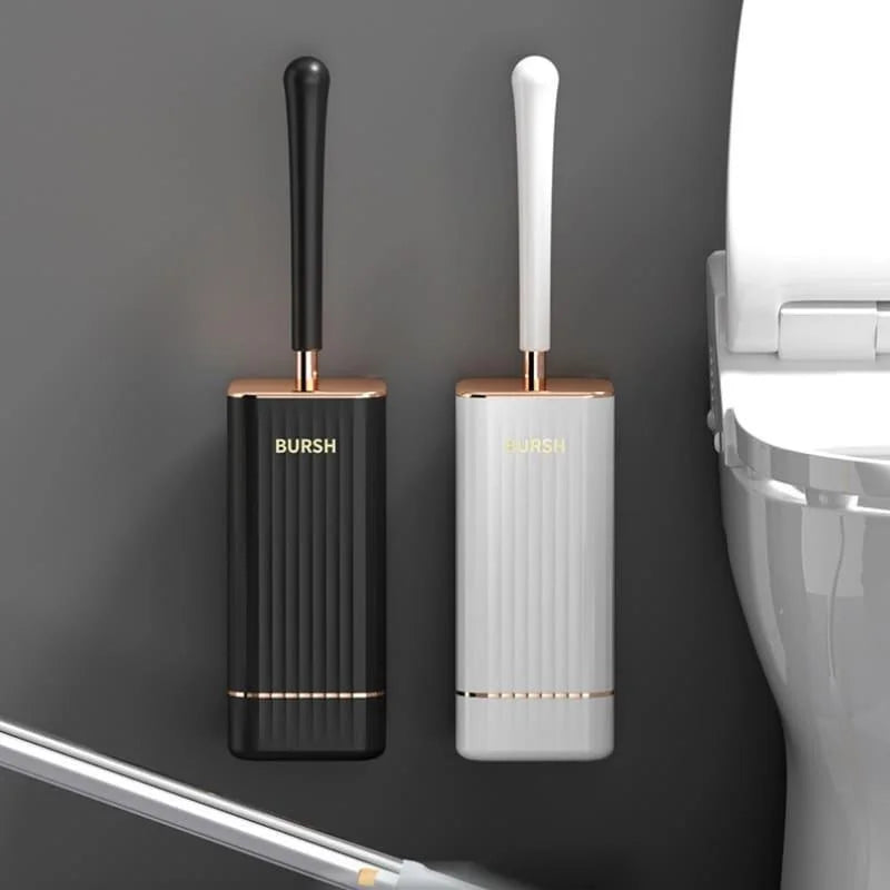 Escova Sanitária de Silicone com Suporte e Cerdas Flexíveis Lenogue