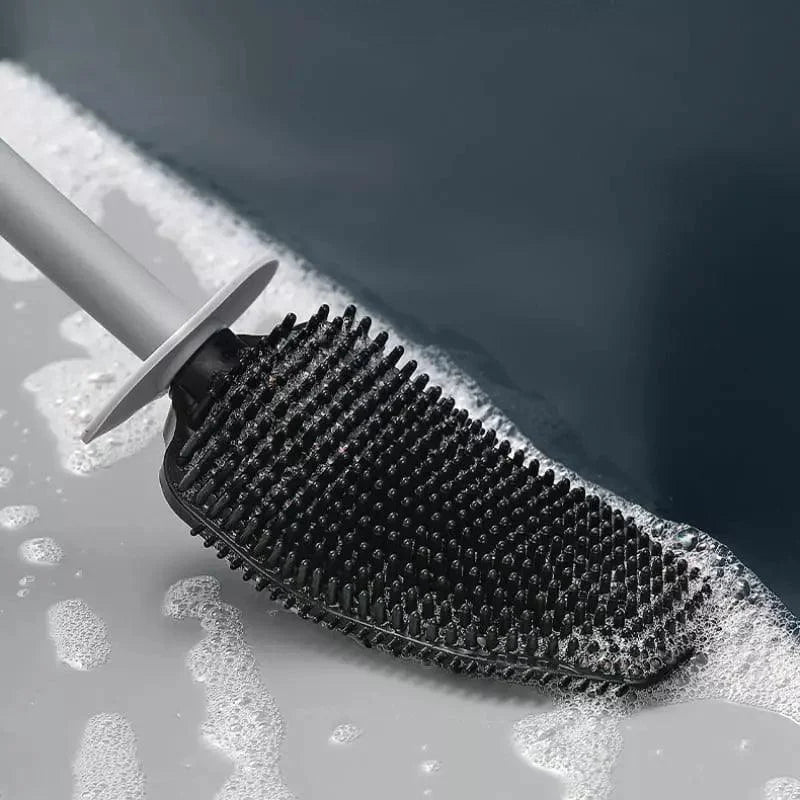 Escova Sanitária de Silicone com Suporte para Banheiro Lenogue
