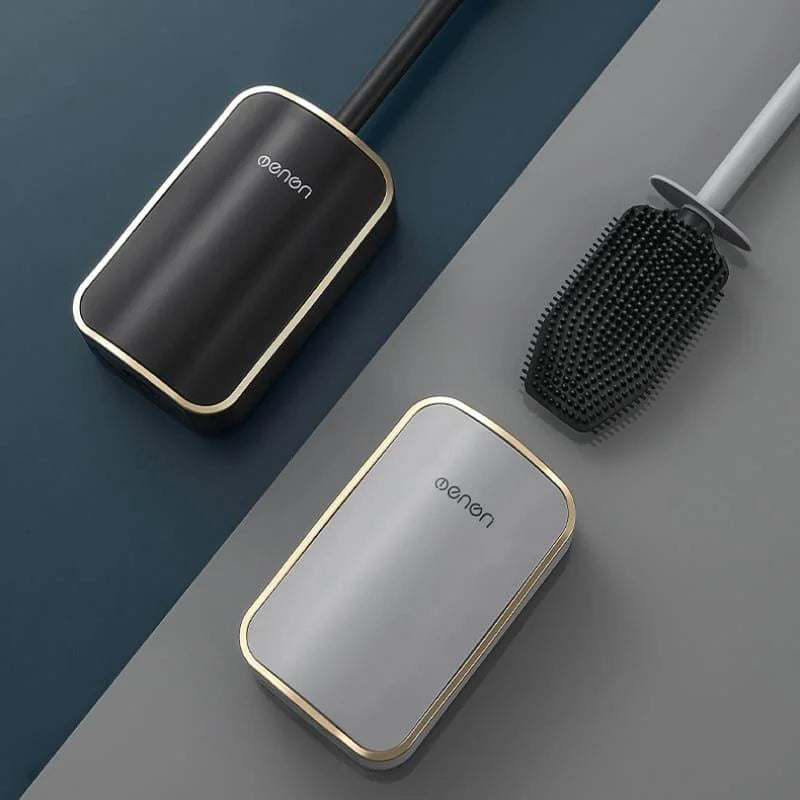 Escova Sanitária de Silicone com Suporte para Banheiro Lenogue
