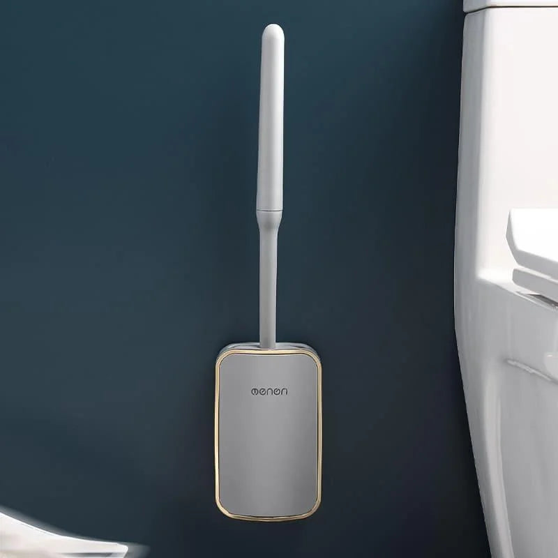 Escova Sanitária de Silicone com Suporte para Banheiro Lenogue