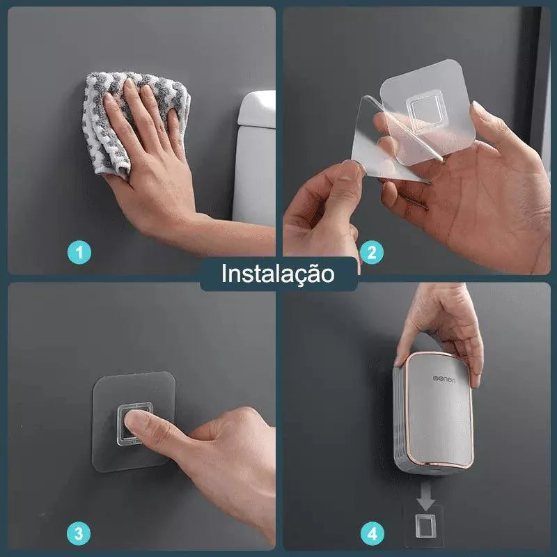 Escova Sanitária de Silicone com Suporte para Banheiro Lenogue