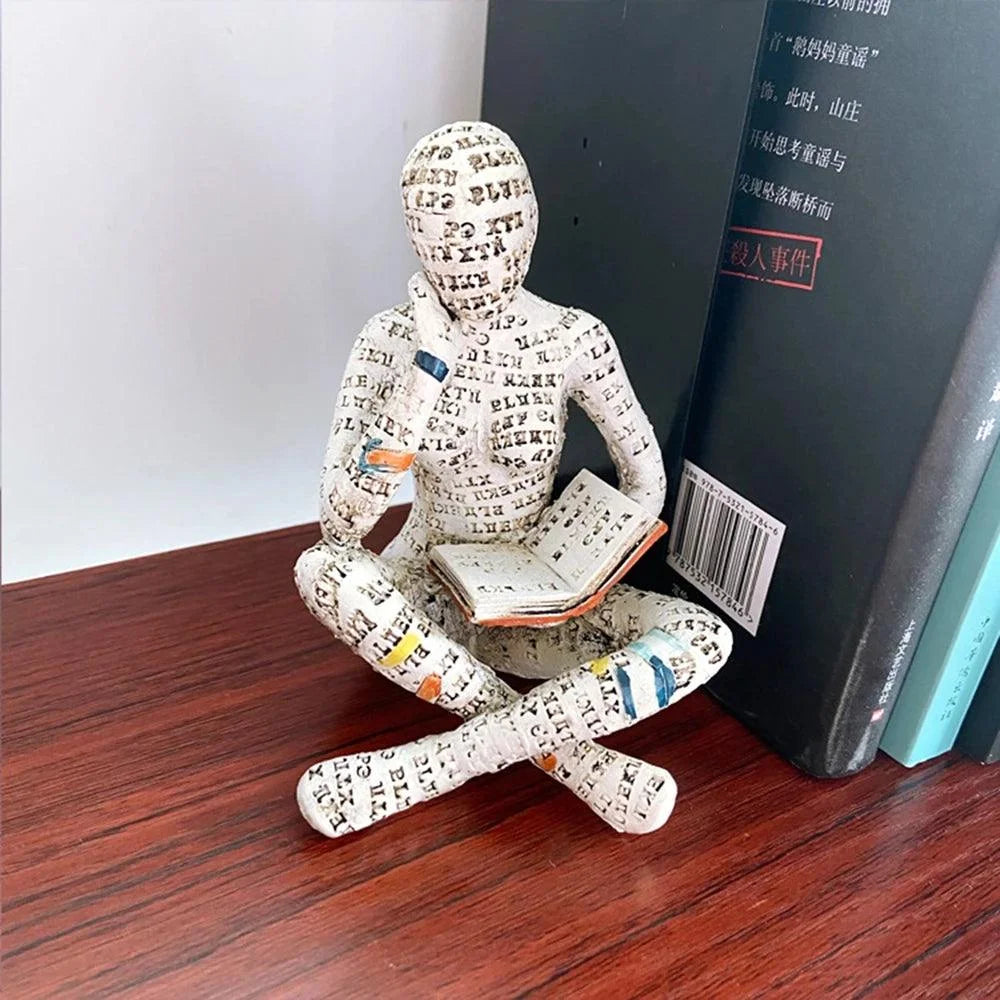 Escultura Abstrata de Resina para Decoração de Sala Lenogue