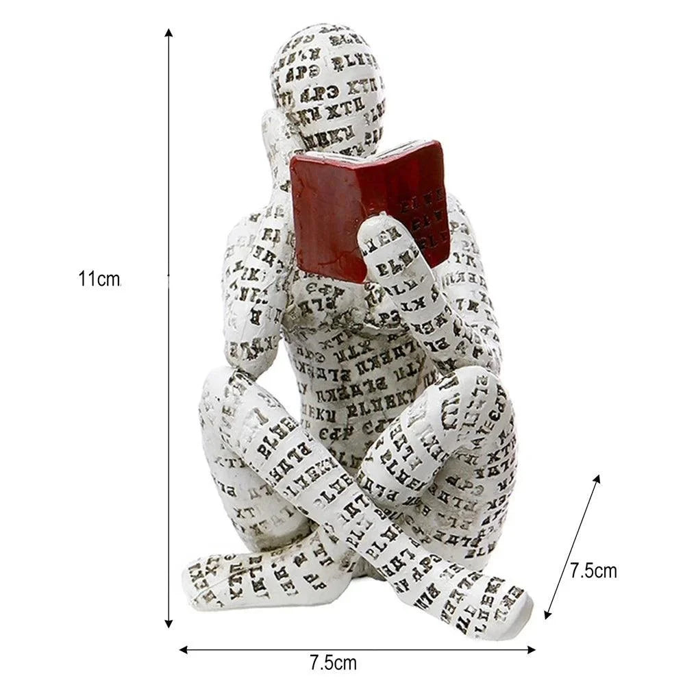 Escultura Abstrata de Resina para Decoração de Sala Lenogue