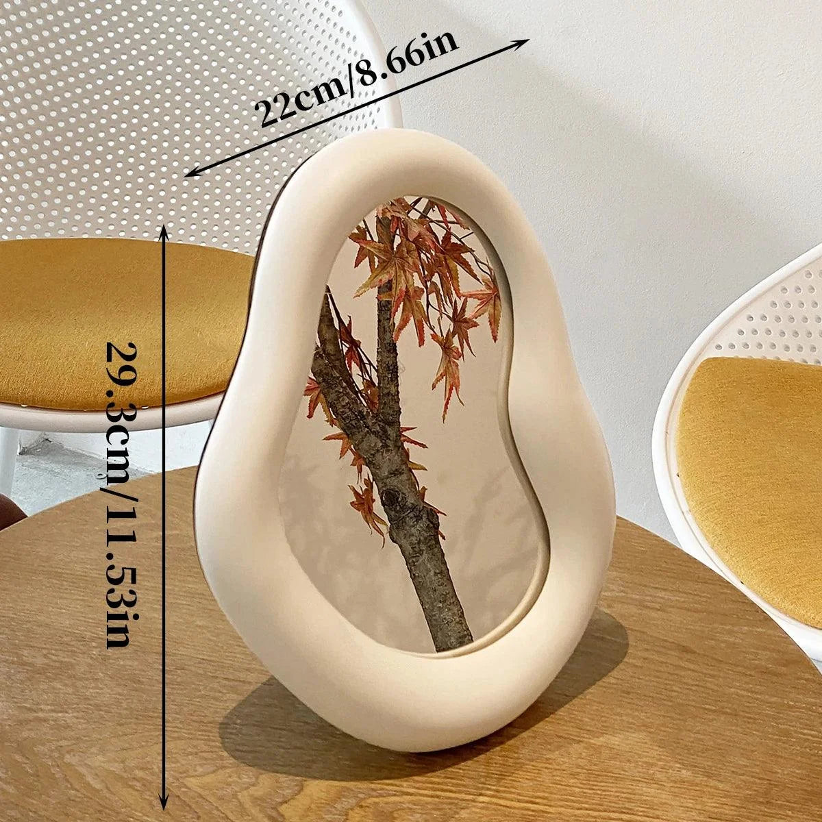 Espelho Decorativo de Maquiagem com Moldura de Cerâmica Lenogue