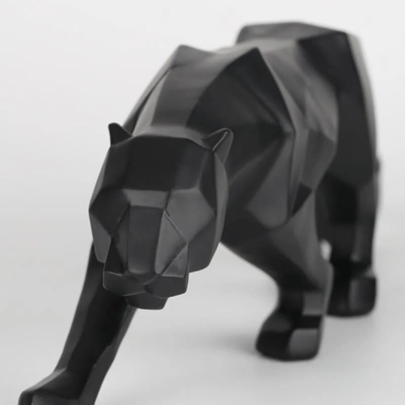 Estátua de Leopardo em Resina para Decoração de Mesa Lenogue