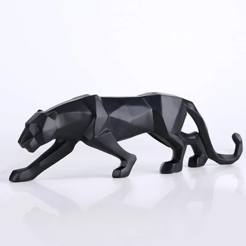 Estátua de Leopardo em Resina para Decoração de Mesa Lenogue