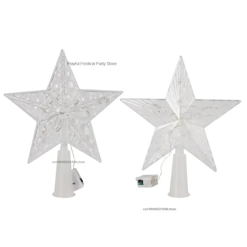 Estrela Led Acrílica para Topo de árvore de Natal Iluminada Lenogue