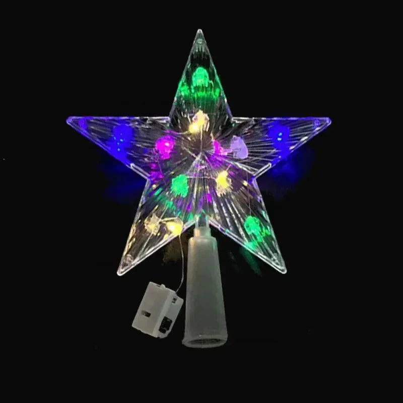 Estrela Led Acrílica para Topo de árvore de Natal Iluminada Lenogue