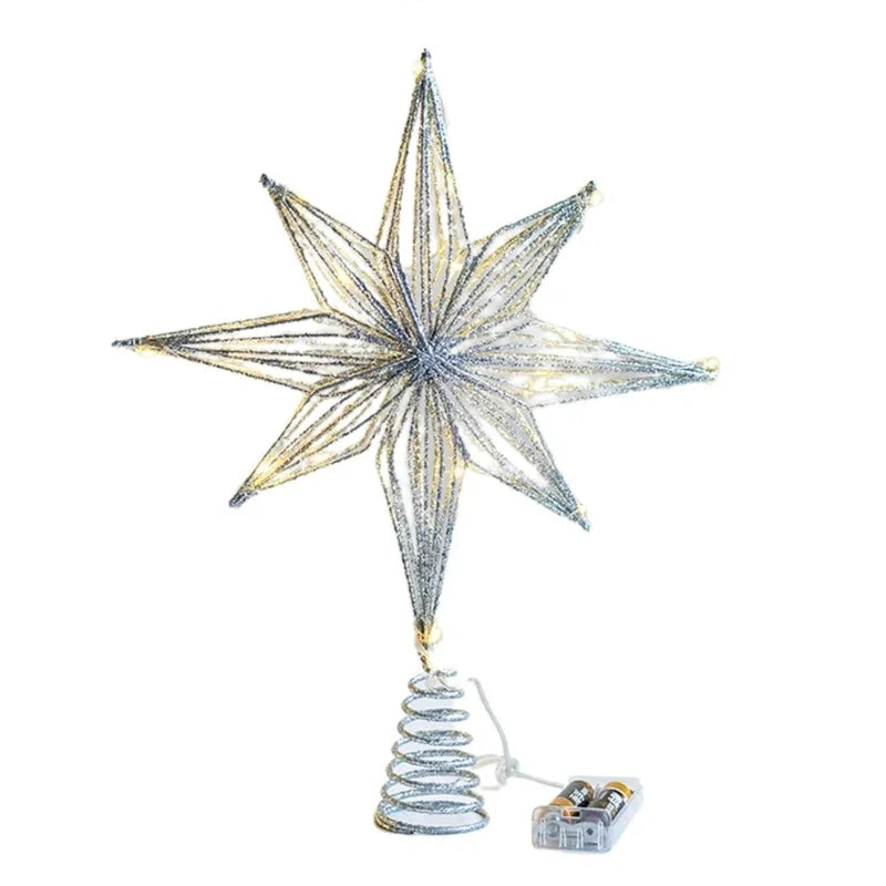 Estrela Led Iluminada para Topo de árvore de Natal Decorativa Lenogue