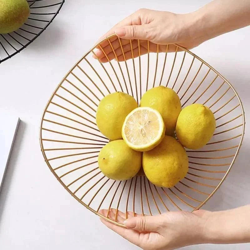 Fruteira de Metal Decorativa Multiuso para Organizar Frutas e Decorar Lenogue