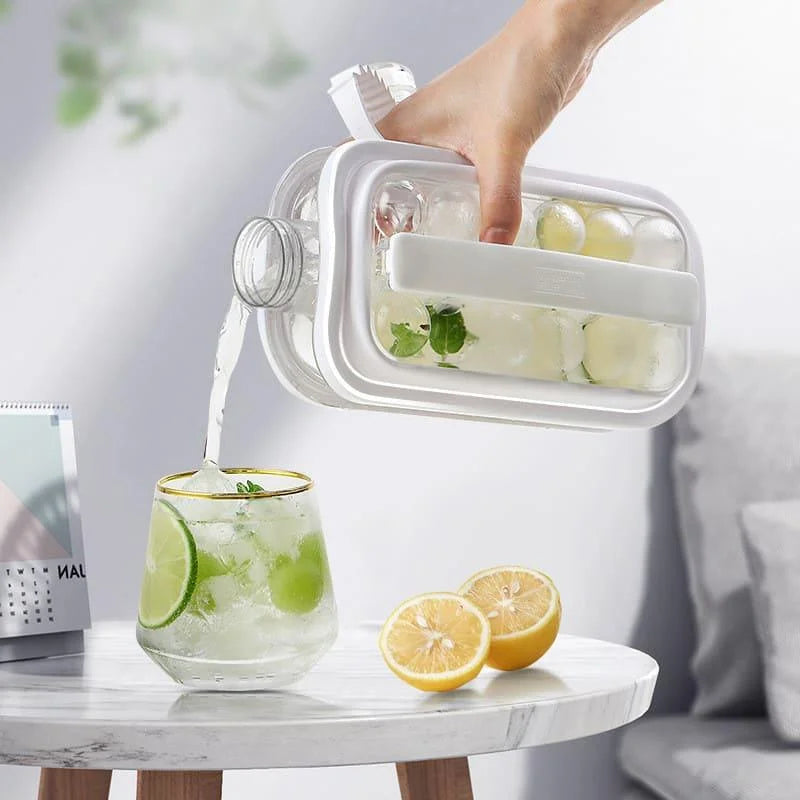 Garrafa de água com Molde de Gelo Redondo para Bebidas Geladas Lenogue