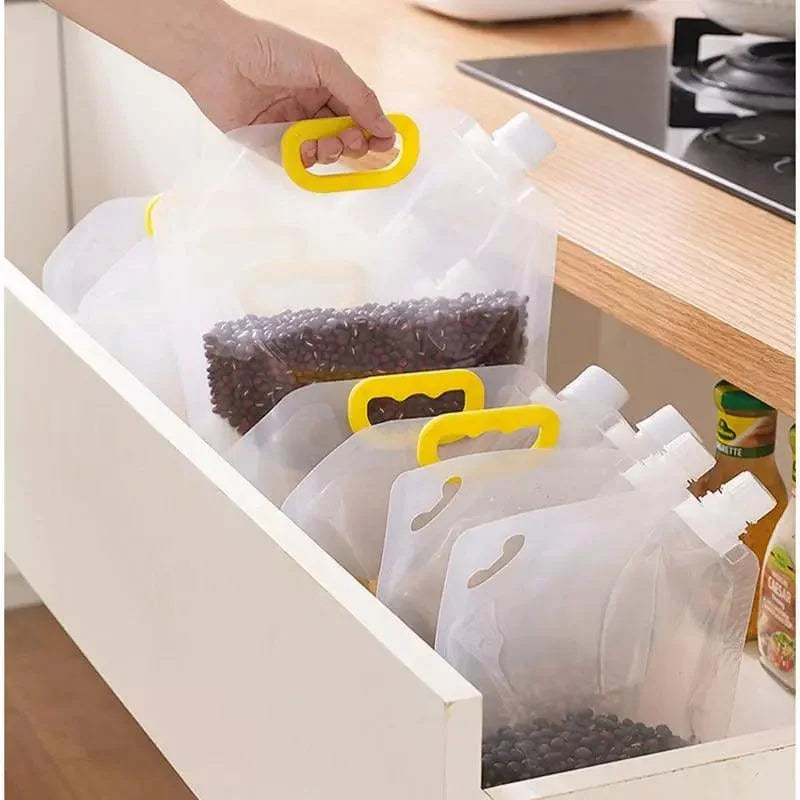 Kit 10 Sacos Dispenser para Armazenamento de Alimentos Lenogue