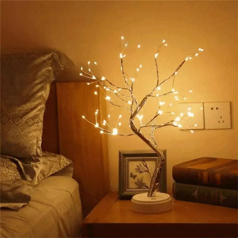 Luminária árvore de Led Decorativa para Quarto, Sala e Mesa Lenogue