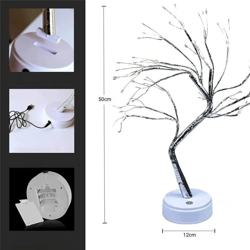 Luminária árvore de Led Decorativa para Quarto, Sala e Mesa Lenogue