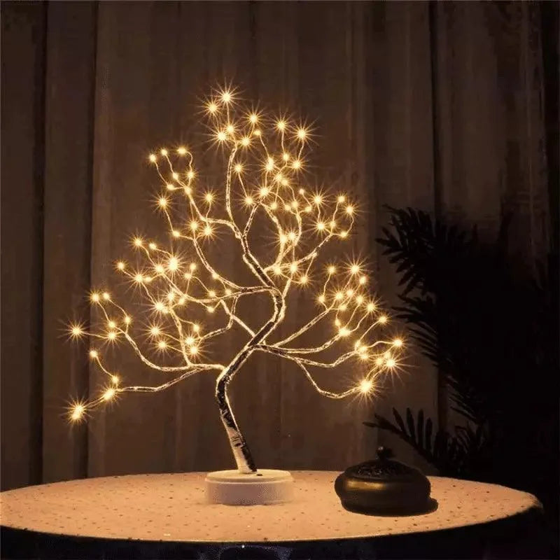 Luminária árvore de Led Decorativa para Quarto, Sala e Mesa Lenogue