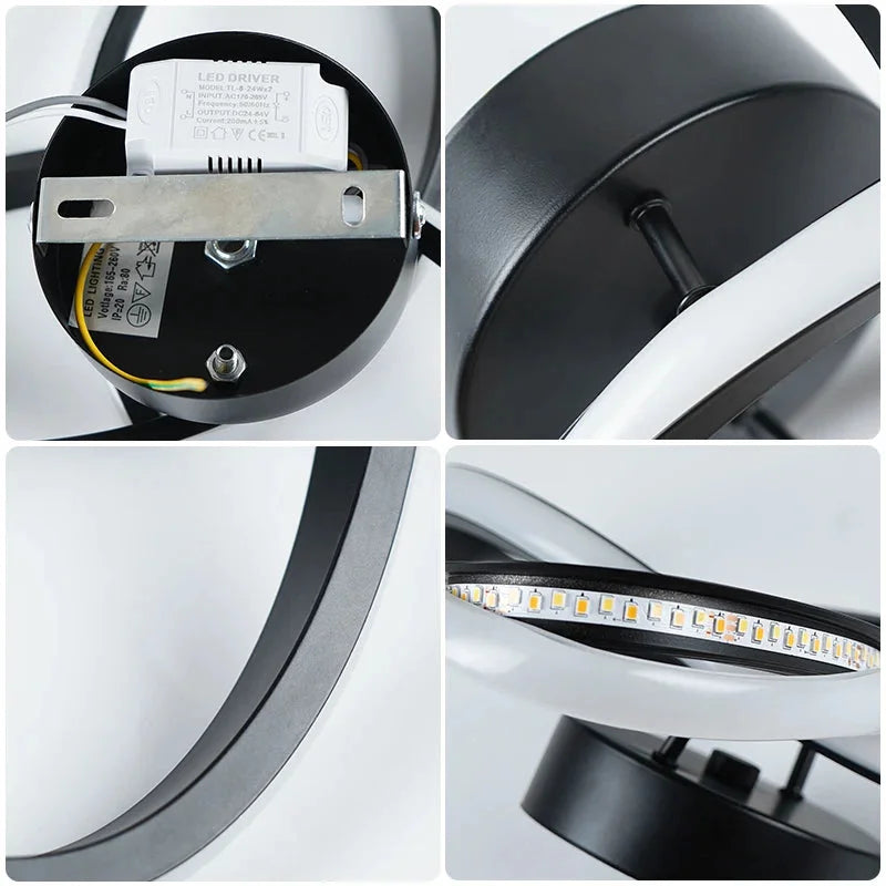 Lustre Led de Teto com 3 Cores para Quarto e Sala de Jantar Lenogue